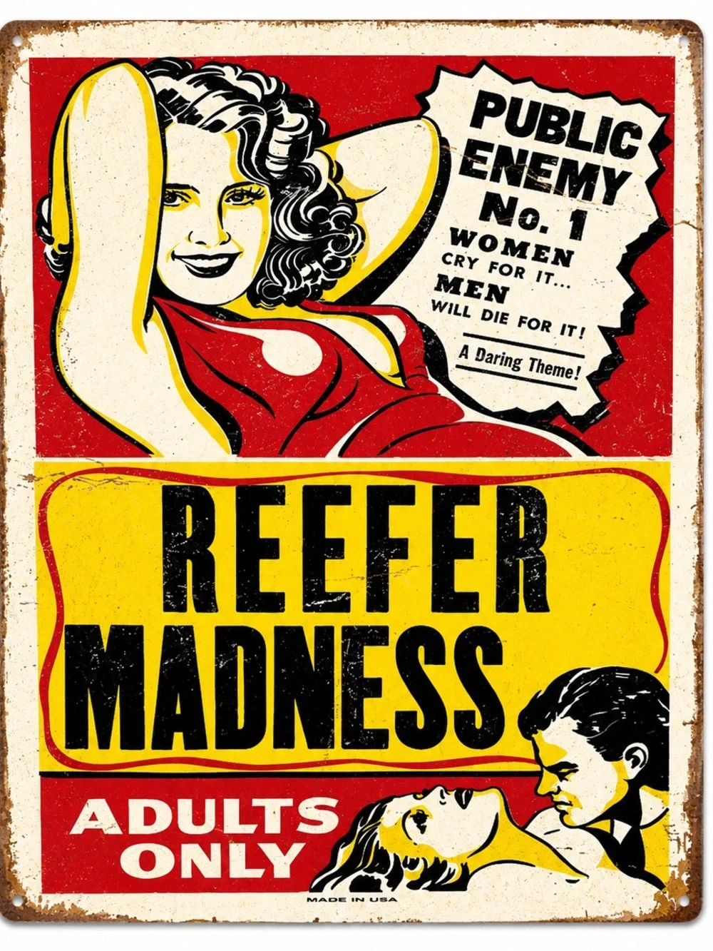 NEW Reefer Madness Metal Sign